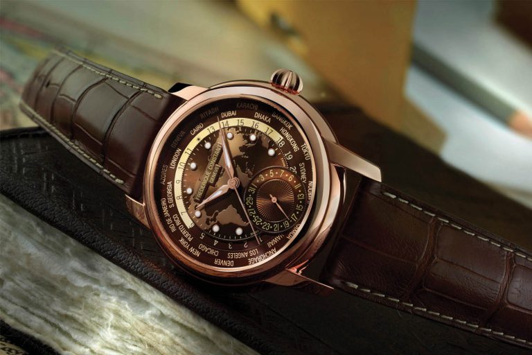 Frederique Constant Classic Worldtimer Manufacture Brown Dial
